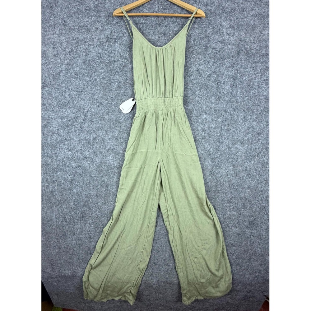 Prana Fernie Wide Leg Jumpsuit Womens Medium Sweet Agave Tencel‎ Beach Festival